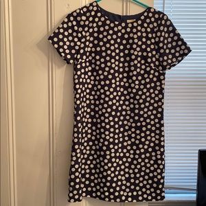 Jcrew blue polka dot dress